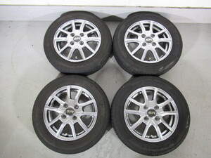 バランス済 中古4本セット YOKOHAMA 155/65R13 + STRANGER 13-4B 4H/100 +43 パレット ルークス ラパン ミラ ムーヴ アルト ライフ 00349