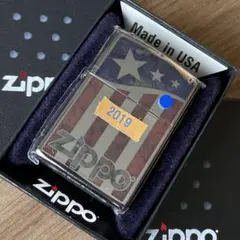 【未使用品】zippo 2019年vintage アメリカ合衆国 星条旗デザイン