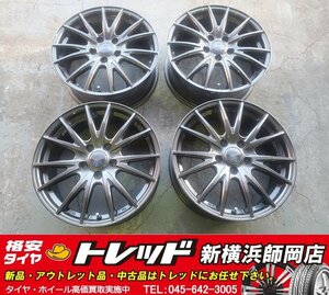 トレッド新横浜師岡店 中古アルミホイールのみ 4本 VELVA SPORT ヴェルヴァ スポルト 17インチ7.0J-5穴114.3+53DM