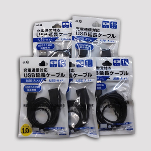 ◆◇USB延長ケーブル　5本セット　スマホの充電　通信　マウス・キーボードの延長 1m 新品◇◆