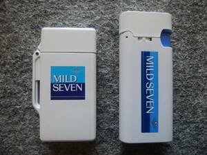 MILD SEVEN　ターボライター２個　６・１ｘ３ｘ１・３ｃｍ、７・４ｘ３ｘ１・３ｃｍ　ノベルティライター