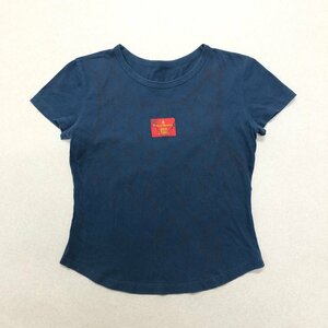 ●Vivienne Westwood RED LABEL ヴィヴィアンウエストウッド レッドレーベル 半袖 Tシャツ オリゾンティ ブルー系 レディース 0.1kg●