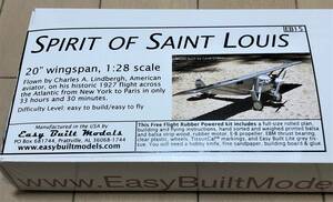 【ゴム動力機】Easy Built製Spirit of St. Louis（翼長：20”＝508ｍｍ）・・・残り2