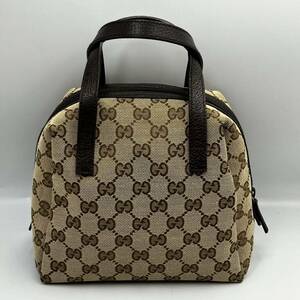 GUCCI グッチ ミニハンドバッグ キャンバス×レザー GG ブラウン系 124542.2888