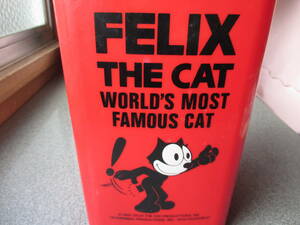 FELIX　THE　CAT　の　赤の　ゴミ箱　1987年とゴミ箱に記載　中古品　経年劣化・汚れ・たばこの焼けあと・キズ・スレ等有　FELIX THE CAT