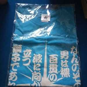 ONE PIECE　ワンピース　Ｔシャツ　L　フランキー　なんのその男は裸百貫の波に向かって立つ獅子であれ　MOVIC