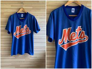 #セール★訳あり★RUSSELL ビンテージ 半袖 シャツ オールド USA製 アメリカ製★サイズ L★METS メッツ