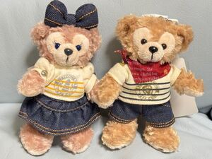 ぬいぐるみバッジ Duffy and Friends シェリーメイ(デニムスカート/Tシャツ)/The Bear of Happiness and Luck 2014 ダッフィー　ぬいば