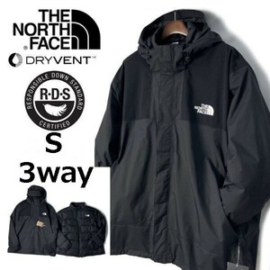 1円～!売切!【正規新品】THE NORTH FACE◆BANDON TRICLIMATE JACKET マウンテンパーカー×ダウンジャケット 3WAY US限定(S)黒 190122-175