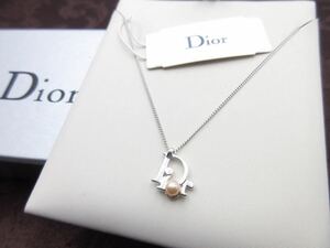 【ほぼ未使用】★タグ付き Christian Dior ネックレス フェイクパール クリスチャン ディオール ヴィンテージ アクセサリー mb-25-43(_