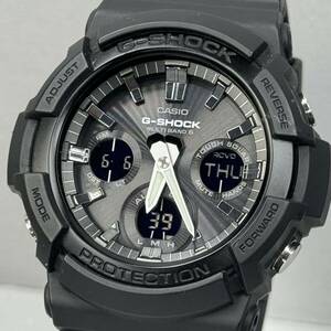 極美品 箱説付 G-SHOCK GAW-100B-1AJF タフソーラー 電波受信 電波ソーラー マルチバンド6 アナログ/デジタル アナデジ ブラック 反転液晶