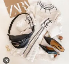 ZARA ステッチニットセットアップ