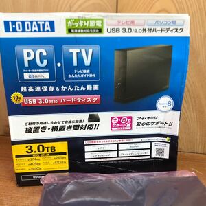 未使用品　アイ・オー・データ機器 USB3.0/2.0対応 外付ハードディスク ブラック 3TB HDCL-UT3.0K