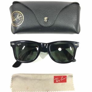 【レイバン】本物 Ray-Ban サングラス WAYFARER ウェイファーラー RB 2140 黒 メンズ レディース イタリア製 クロス ケース付き 送料520円