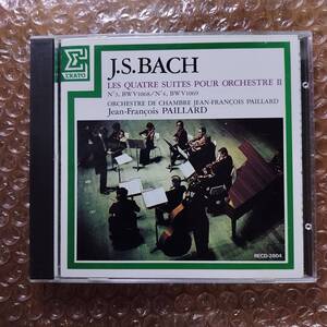 ERATO国内初期盤 パイヤール/Jean-Francois Paillard - バッハ：管弦楽組曲第3・4番　税表記無し/上下フラットケース　4枚同梱可能　b5Bn