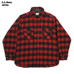 L.L.Bean WOOL SHIRTS XL 1970s SH24147 Vintage エルエルビーン ウールシャツ シャツ 1970年代 ヴィンテージ 筆記体タグ