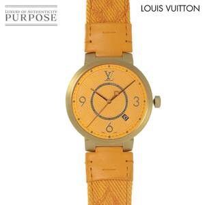 ルイ ヴィトン LOUIS VUITTON タンブールスリム モノグラム QA103 メンズ 腕時計 デイト クォーツ Tambour Slim Monogram 90208060