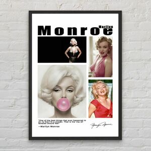 2C-Marilyn Monroe　マリリン・モンロー　A4額装付　フレーム付