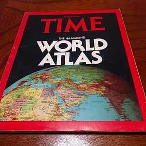 英語世界地図「The Hammond World Atlas」TIME、アメリカは州地図があります