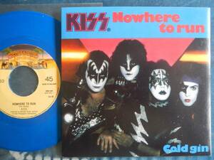 【7】KISS(600 849NOWHERE TO RUN未使用100枚限定欧州製オランダCASABLANCAレーベルPS仕様ブルーマーブル盤)