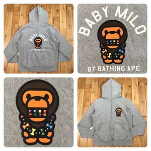 マイロ フルジップ パーカー Sサイズ グレー a bathing ape BAPE BABY milo full zip hoodie エイプ ベイプ アベイシングエイプ NIGO sa1