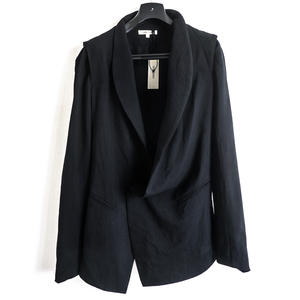 ★ DAMIRDOMA アンバランス ジャケット 44 ブラック ウール 送料無料 メンズ ダミールドーマ damir doma UNBALANCED HALF BUTTONED JACKET