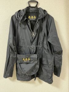 ■激レア■美品■BARBOUR バブアー■パッカブル ナイロンパーカー■レインコート■専用バッグ付■サイズ38-Ｍ～Ｌ相当■黒■国内正規品