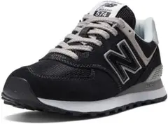 New Balance 574 ブラック/グレー スニーカー