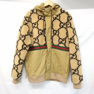 ◆ 美品 GUCCI / グッチ 706419 XJETL GGジャガードジャケット アウター サイズ：M ベージュ 145516