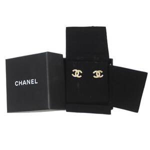 CHANEL/シャネル ココマーク ピアス ゴールド B15C 保存箱 ES Bランク