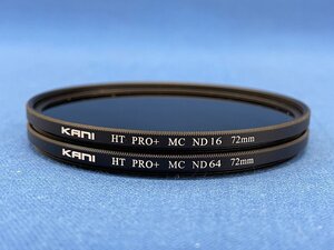 KANI 72mm NDフィルター HT PRO+ MC ND16/ ND64 ２枚セット レンズ フィルター カメラ/送料200円発送可