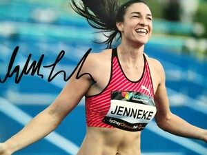 ミシェル・ジェネク直筆サイン入り写真…Michelle Jenneke…オーストラリアのハードル選手…16