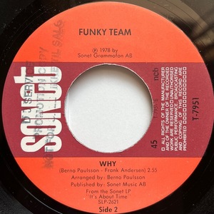 【試聴 7inch】Funky Team / Why 7インチ 45 muro koco フリーソウル サバービア 