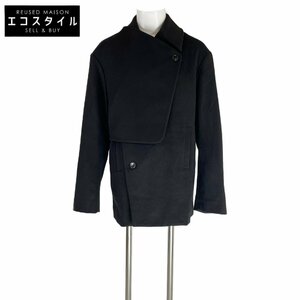 国内正規/ DIOR HOMME ディオールオム 943C435B4703 FRONT PANEL PEA COAT ウール フロントパネル ピー コート 50 ブラック メンズ