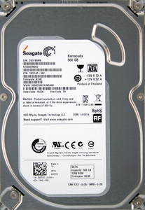 Seagate ST500DM002-1BD142 DP/N 09CF26 3.5インチ SATA600 500GB 1157回 14562時間