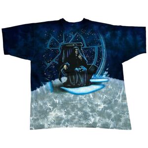 90s STARWARS Darth Sidious リキッドブルー Liquid Blue tシャツ XXL フラッシャー付き vintage ヴィンテージ