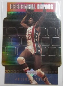 美しいダイカット！ Julius Erving ＜99-00 Upper Deck Julius Erving Heroes Level1＞ 100枚限定ダイカットパラレル