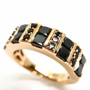 1ct UP!!豪華!!《K18 天然ブラックダイヤモンドリング》U ◎約5.9g 約9号 1.90ct black diamond ring ジュエリー jewelry 指輪 EE5/EE5