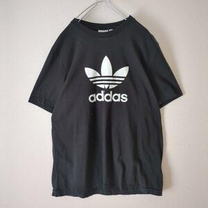 adidas アディダス Tシャツ トレフォイル シンプル 黒 M