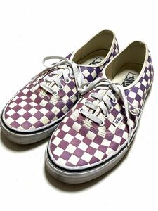 送料無料 VANS 28.0cm 721278 フラッグチェック パープル スニーカー