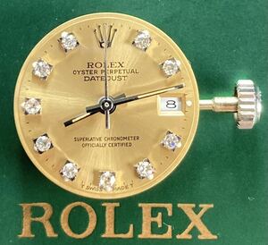 動作良 Cal2135 ムーブメント 純正品 ロレックス デイトジャスト レディース ROLEX DATEJUST ladies 69173 69174 ダイヤモンド 文字盤 dial