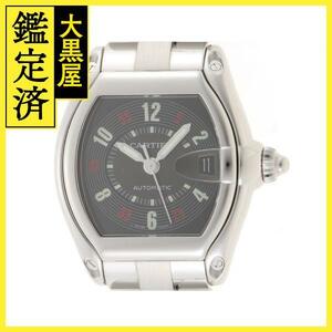 Cartier カルティエ 腕時計 ロードスターLM W62002V3 スティール ブラック文字盤 自動巻き 2002年正規品【472】SJ