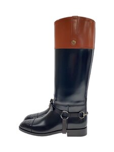 GUCCI◆ZELDA BOOTS/ロングブーツ/UK7/BLK/レザー/675655