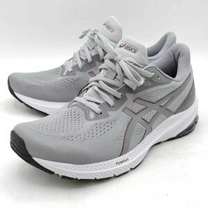 【中古】アシックス GT-1000 12 ランニングシューズ 27.5cm グレー 1011B631 メンズ asics