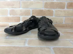 【中古】 EDER SHOES エダーシューズ Leather Sandal ブラック 43 111358072