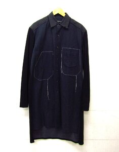 Y-3 ワイスリー 18FW YOHJI YAMAMOTO ヨウジヤマモト HBONE SHIRT 長袖 ロングシャツ SIZE：S★FG7608