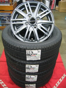 ブリヂストン 低燃費 長持ち タイヤ ネクストリー 155/70R13 155/70-13 ＆ アルミホイール 新品 4本 税込み 即納OK 送料無料 軽自動車用