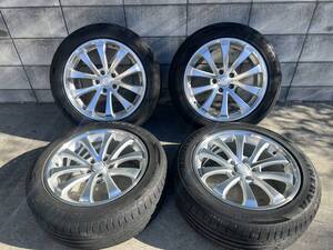 235/50R18　アルファード２０系で使用　社外アルミ　MINERVA RADIAL F205 5穴　18インチ ８J PCD114,3 オフセット＋45