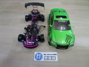 【中古/現状】カスタムパーツ多数 3RACING サクラD4 Sakura D4 1/10 ドリフト ラジコン シャーシ ボディ セット ※プロポ無し