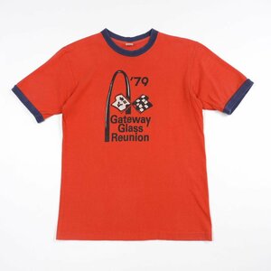 DUBBLE WORKS ダブルワークス リンガーTシャツ レッド Size S #27324 送料360円 アメカジ カジュアル トリム Tee ウエアハウス